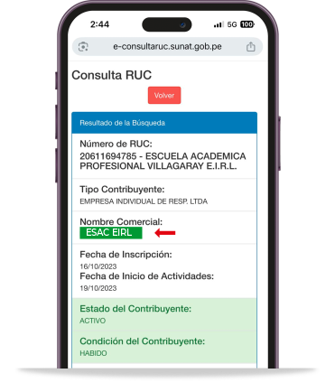 Consulta RUC ESAC